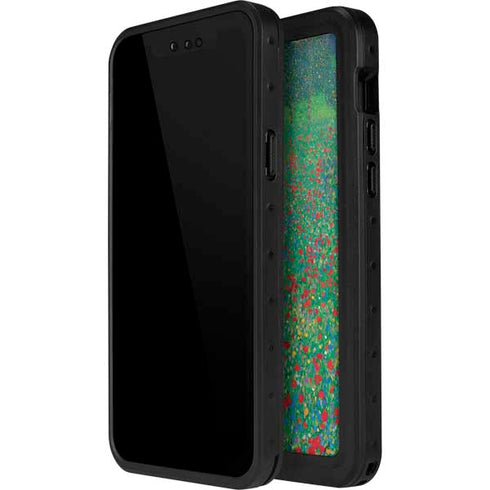 Poppy Field by Gustav Klimt iPhone 15 Waterproof Case